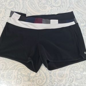 Athletic shorts, Luon fabric.